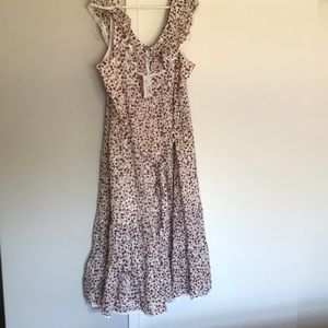 Plus size sleeveless brown floral dress 3x summer dress